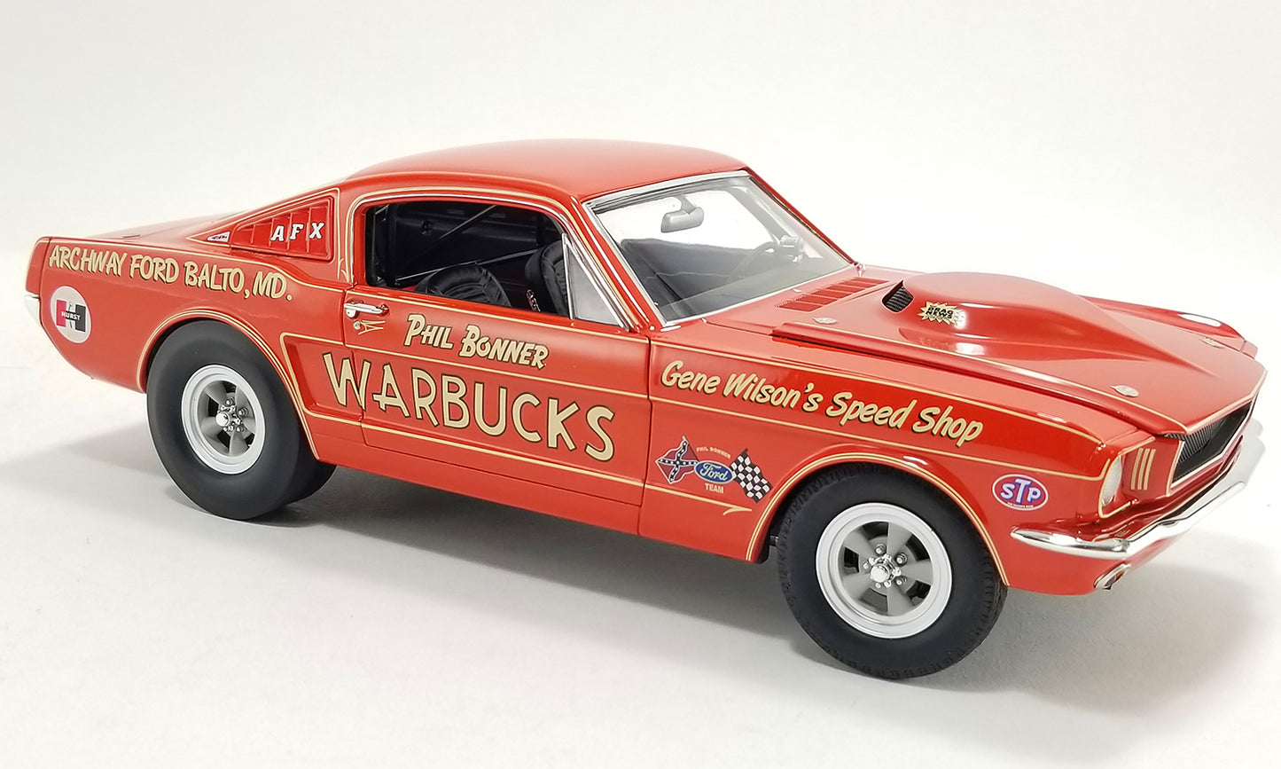 1/18 1965 FORD MUSTANG A/FX - WARBUCKS - PHIL BONNER