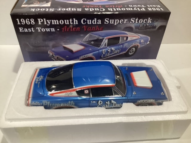 ACME 1/18 1968 Plymouth Cuda Super Stock East Town- Arlen Vanke