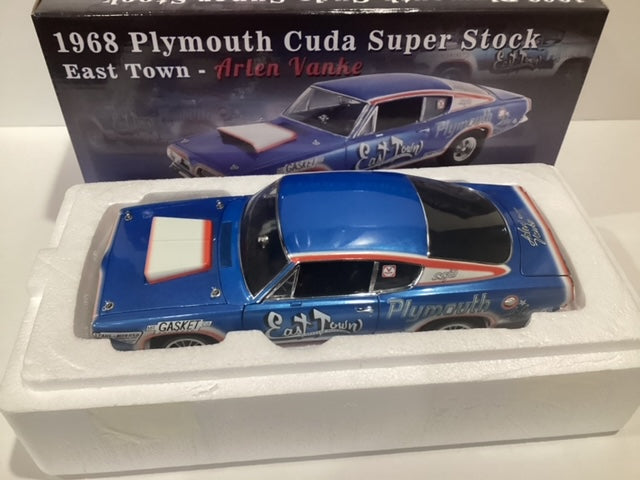 ACME 1/18 1968 Plymouth Cuda Super Stock East Town- Arlen Vanke