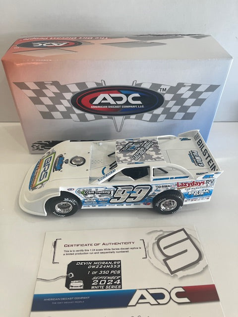 1/24 ADC 2024 #99 Devin Moran LazyDays RV Big River Steel Bilstein Dirt Late Model