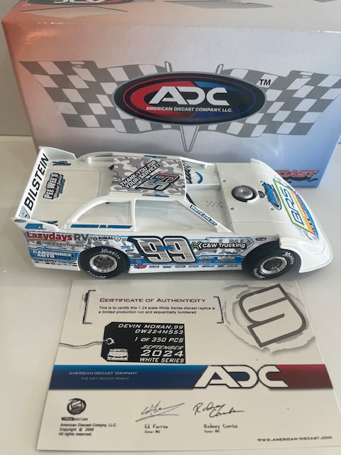 1/24 ADC 2024 #99 Devin Moran LazyDays RV Big River Steel Bilstein Dirt Late Model