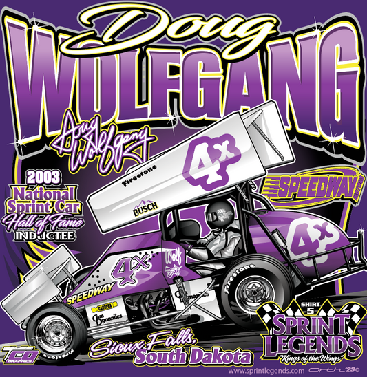 Doug Wolfgang #4x Speedway Sprint Legends T-shirt