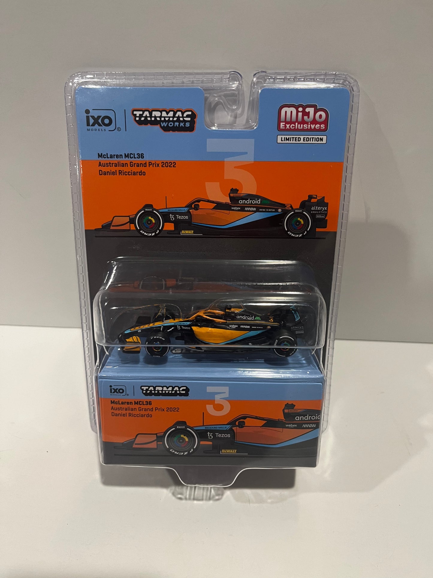 1/64 MiJo Tarmac Works McLaren MCL36 Australian Grand Prix 2022 Daniel Ricciardo