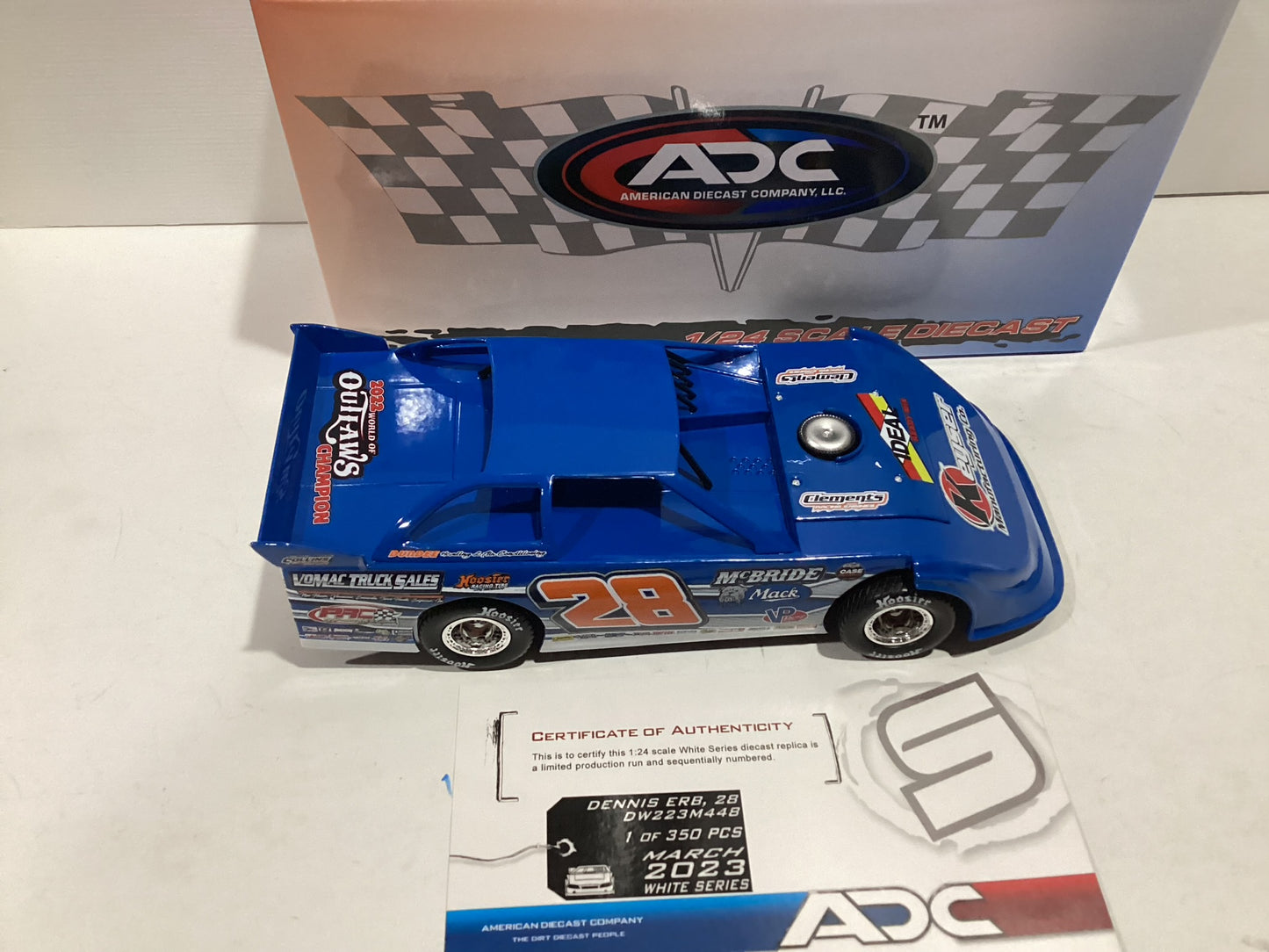 1/24 ADC 2023 #28 Dennis Erb McBride Dirt Late Model