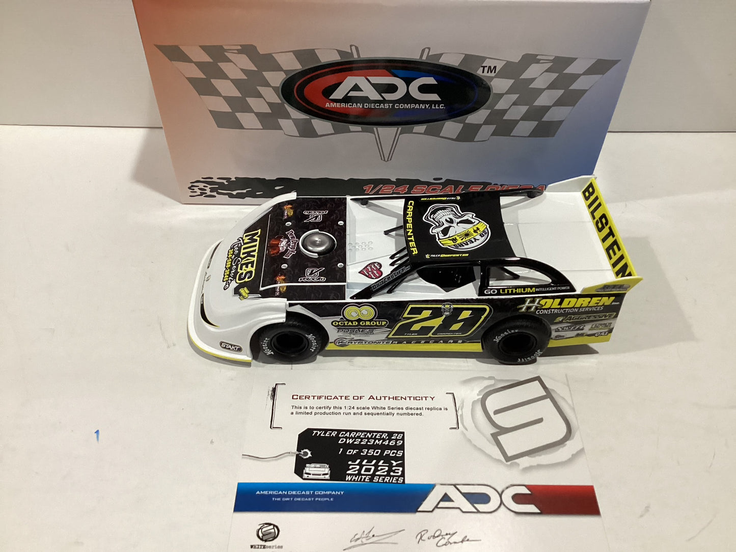 1/24 ADC 2023 #28 Tyler Carpenter Holdren Construction Dirt Late Model