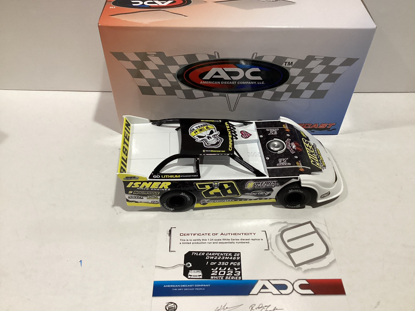 1/24 ADC 2023 #28 Tyler Carpenter Holdren Construction Dirt Late Model