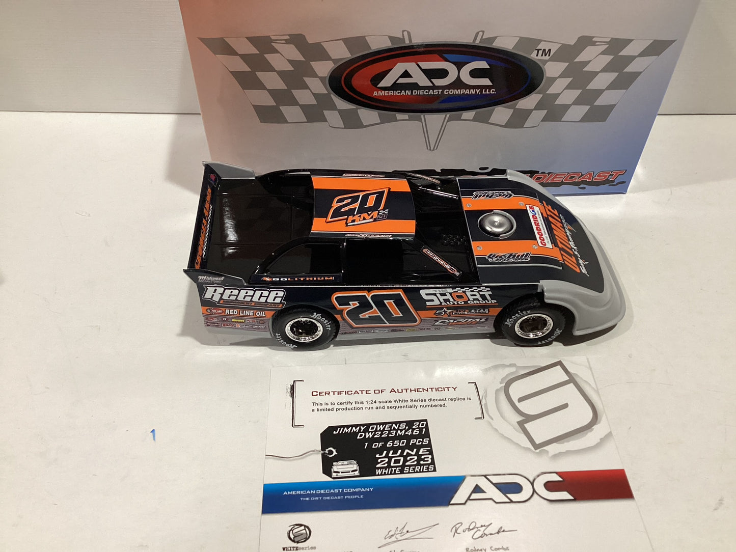 1/24 ADC 2023 #20 Jimmy Owens Reece Monument Dirt Late Model