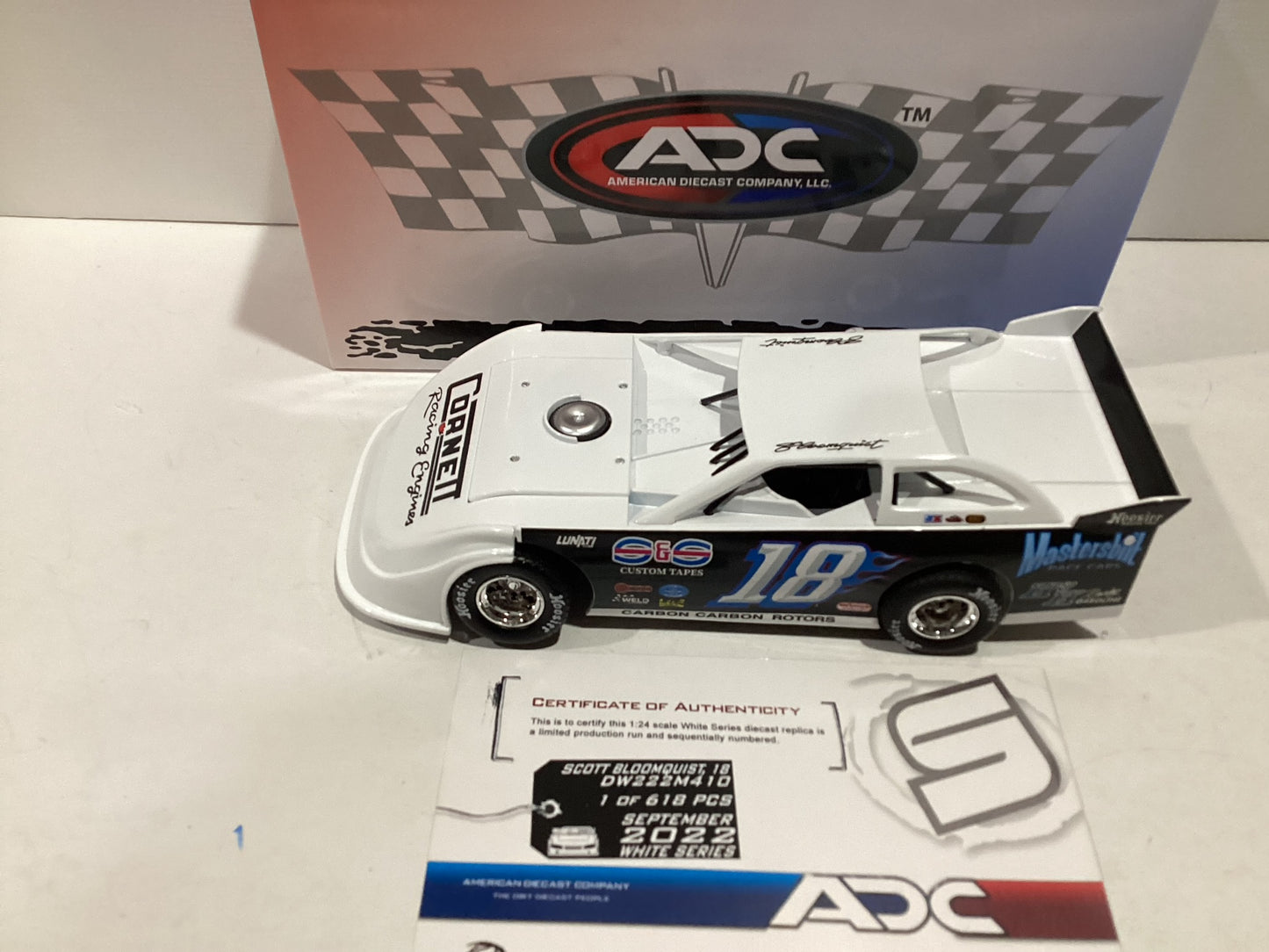 1/24 ADC 2023 #18 Scott Bloomquist Throwback Dirt Late Model