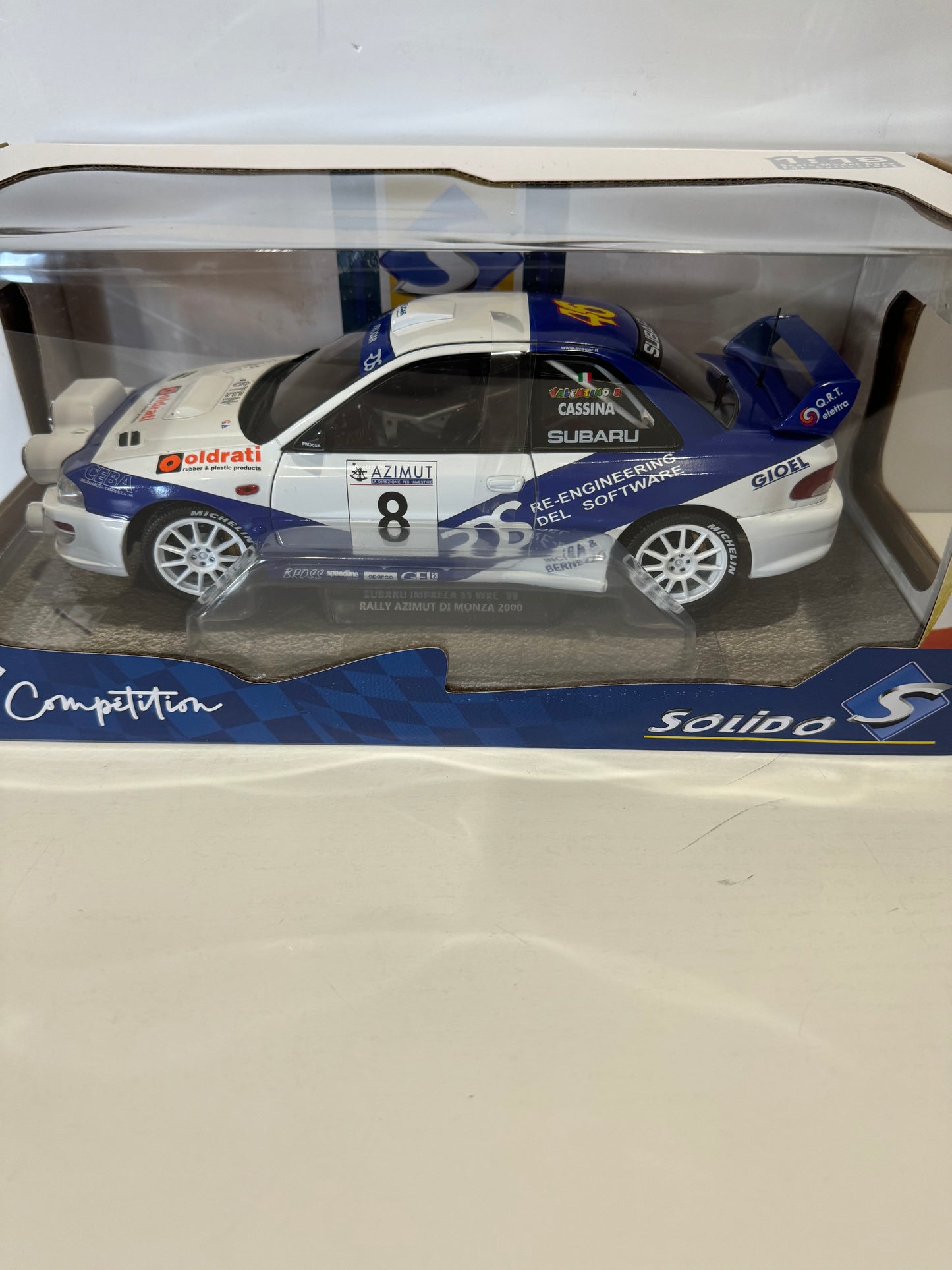 1/18 Solido 1999 #8 Subaru Impreza S5 WRC V. Rossi C. Cassina