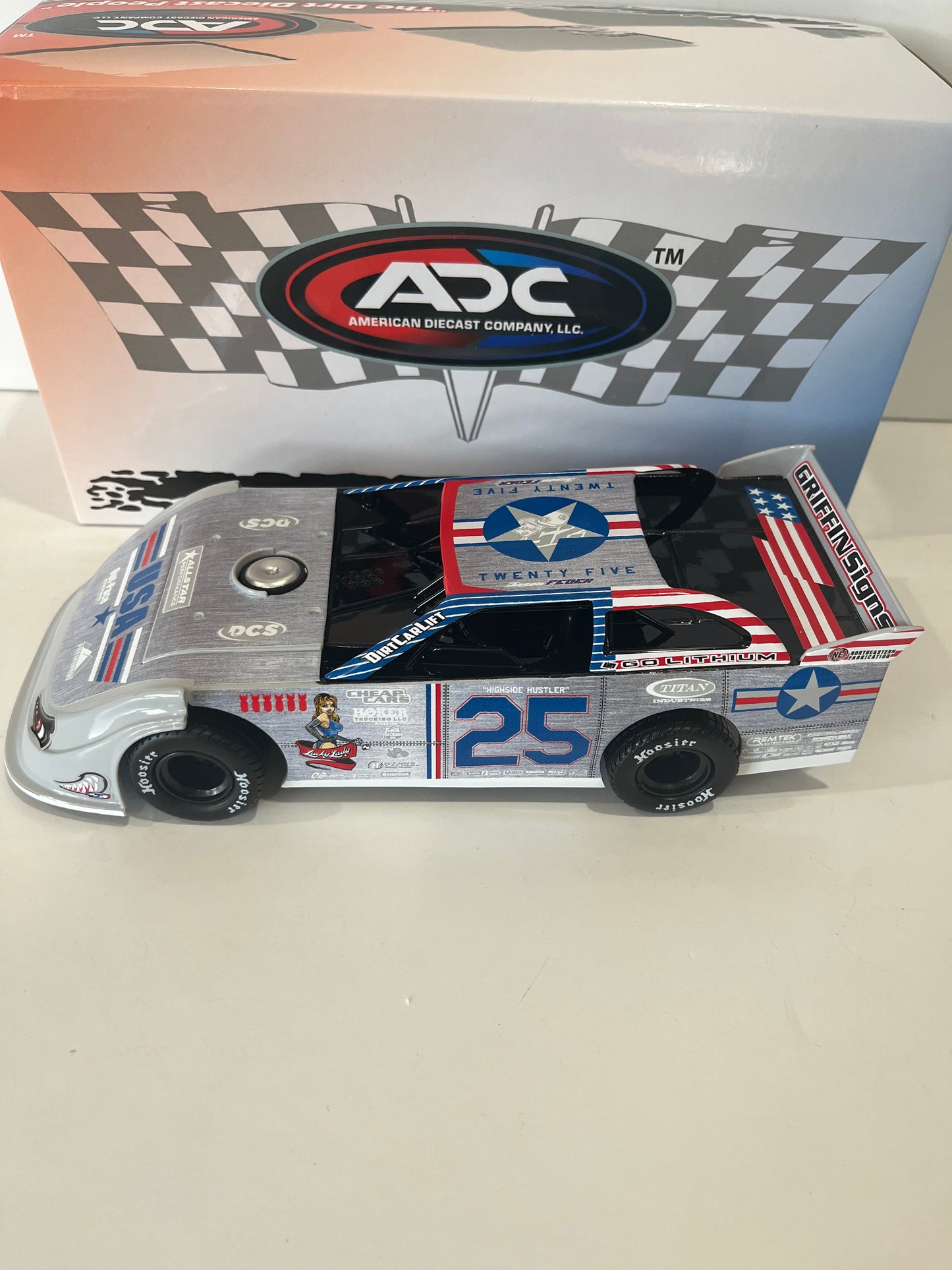 1/24 ADC Jason Feger #25 Titan Industries USA 2024 Dirt Late Model