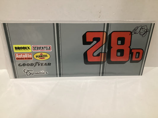 #28D Brad Doty Autographed Sprint Car Wing Panel