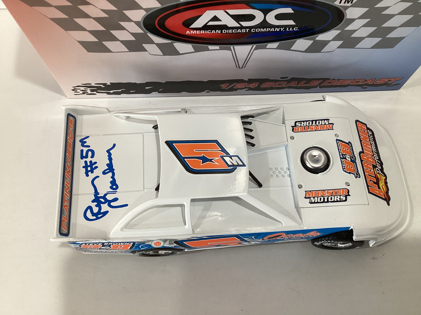 1/24 2024 ADC Red Series AUTOGRAPHED #5M Ryan Markham Afterburner B&B Drain Chuy's Dirt Late Model