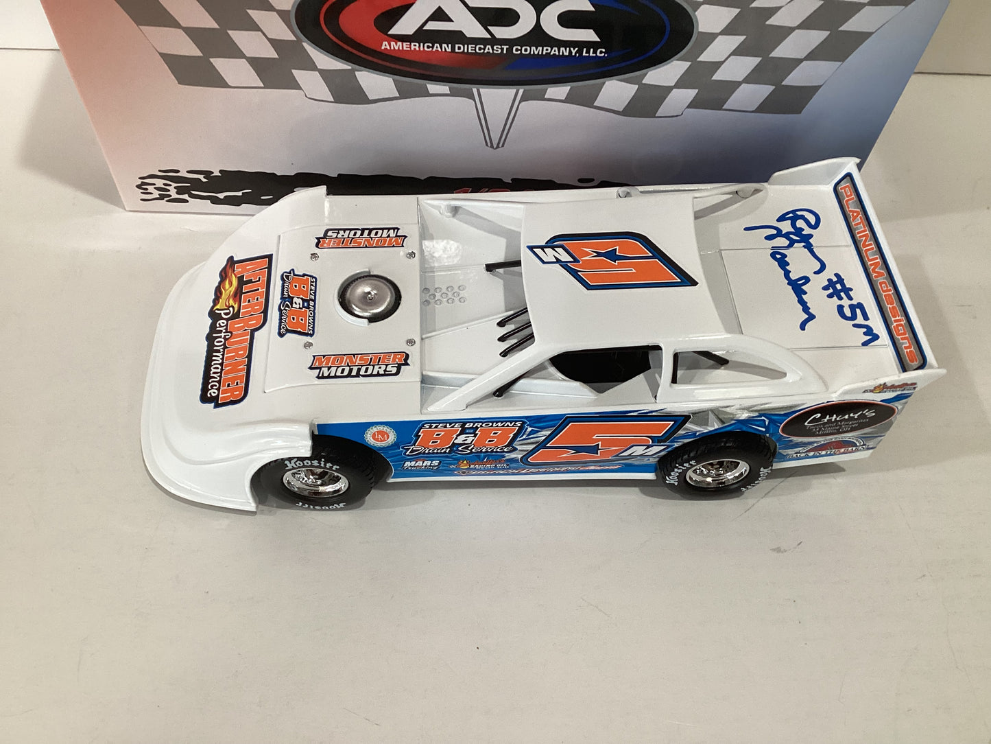 1/24 2024 ADC Red Series AUTOGRAPHED #5M Ryan Markham Afterburner B&B Drain Chuy's Dirt Late Model