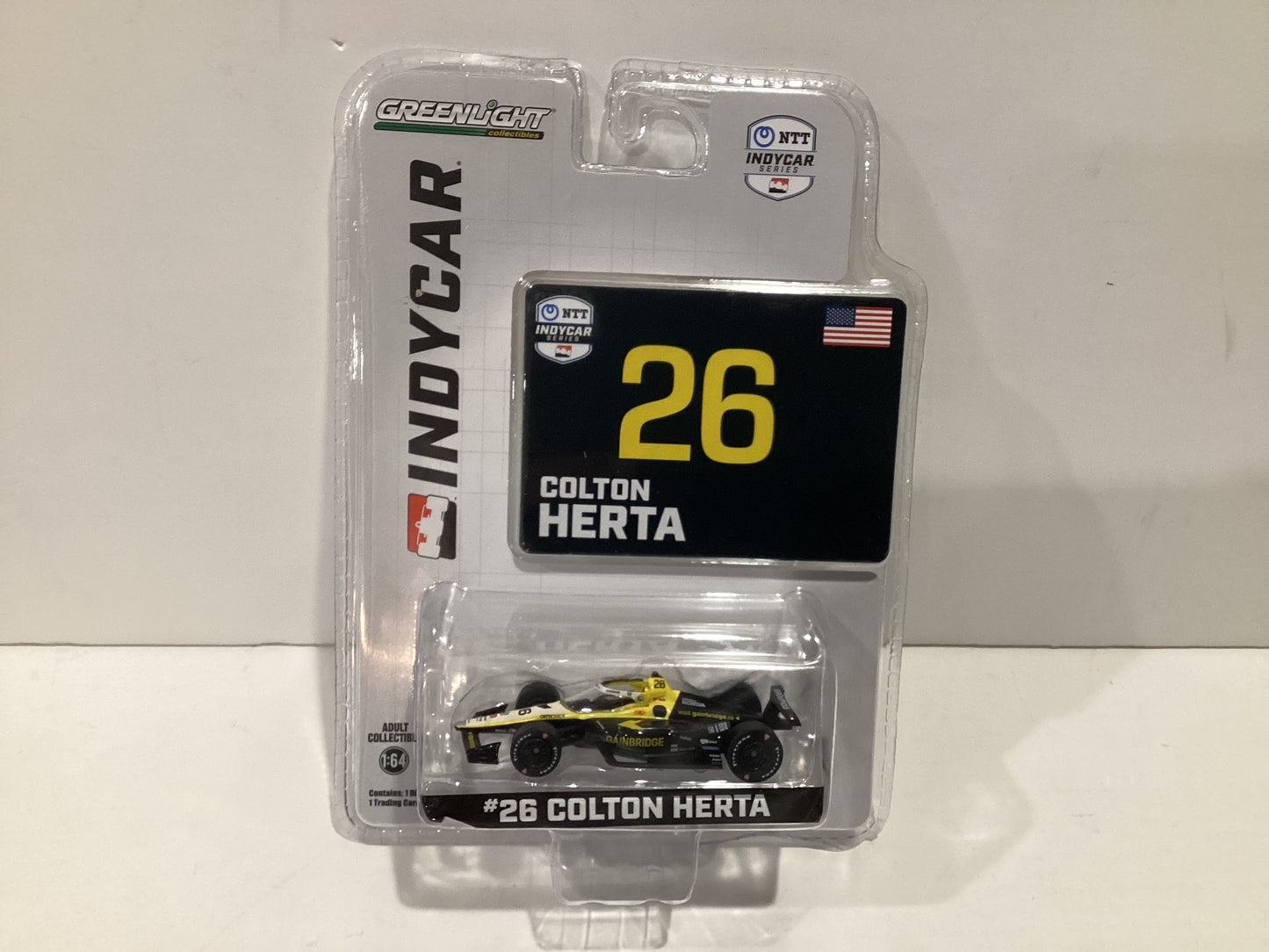 1/64 Greenlight #26 Colton Herta Gainbridge 2024 Indy Car