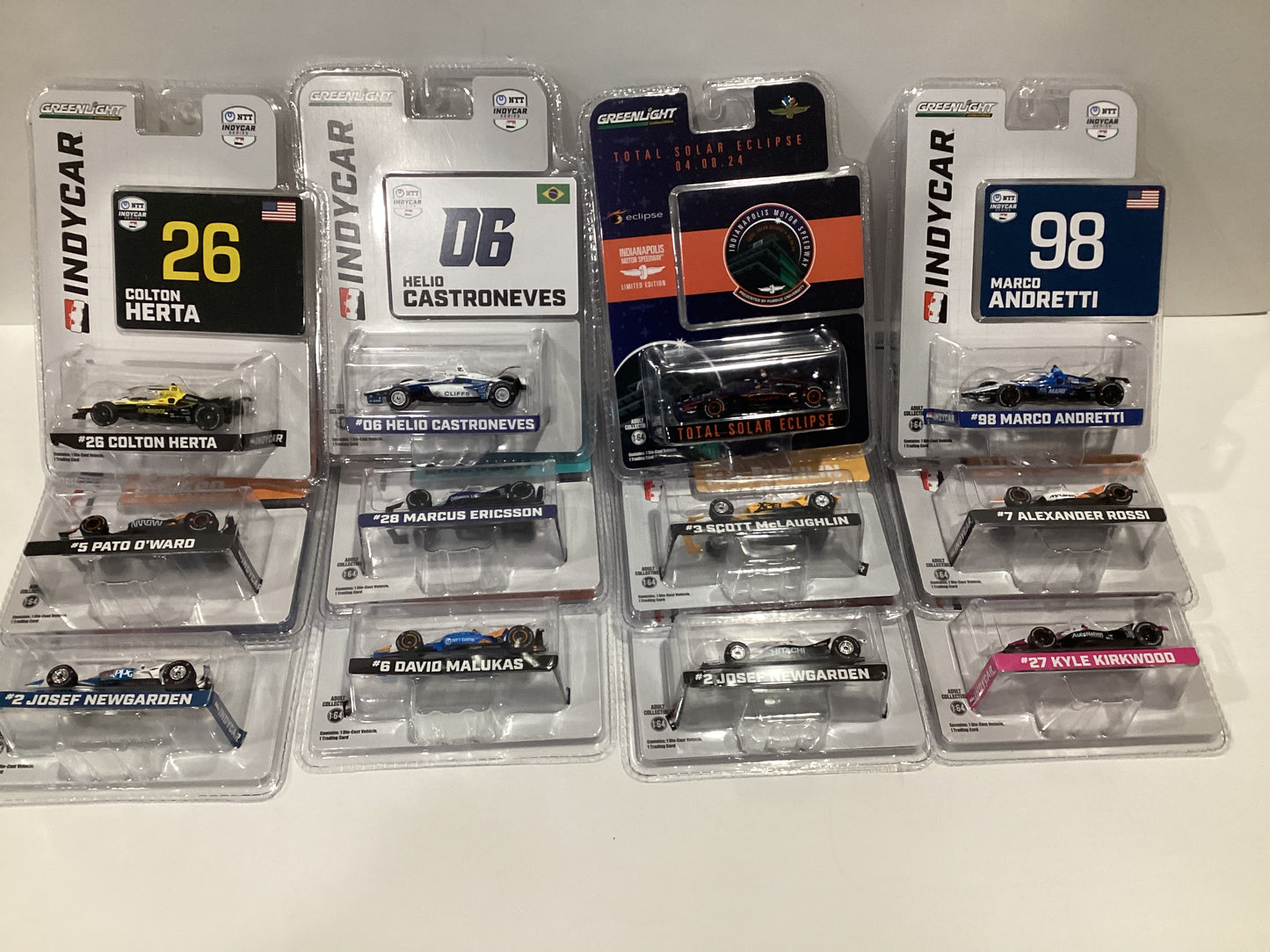 1/64 Greenlight 2024 Indy Cars (Lot of 12)