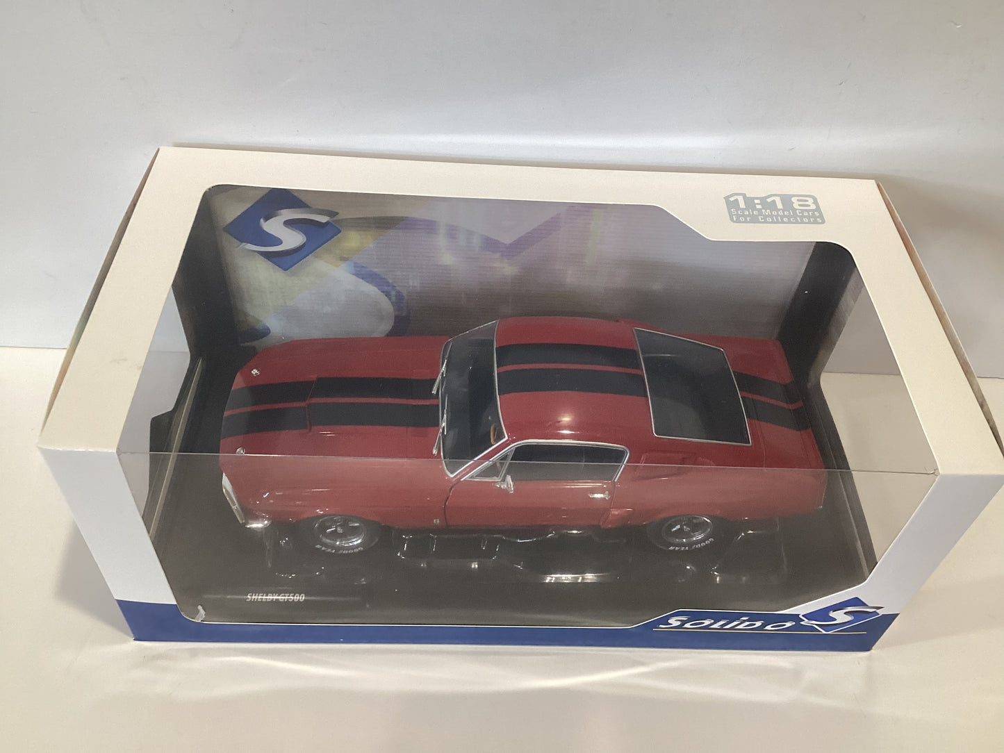 1/18 Solido Shelby GT500 Burgundy Red Black Glossy 1967