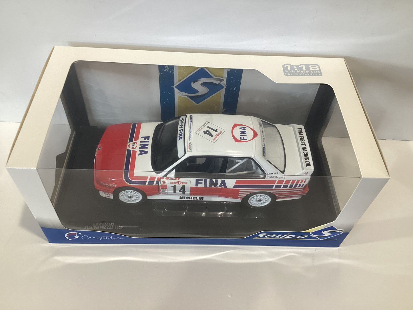 1/18 Solido BMW E30 M3 Belgium Pro Car 1993 Duez #14