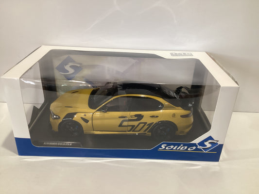 1/18 Solido Yello Alfa Romeo Giulia GTA M Nagemaakt 2022