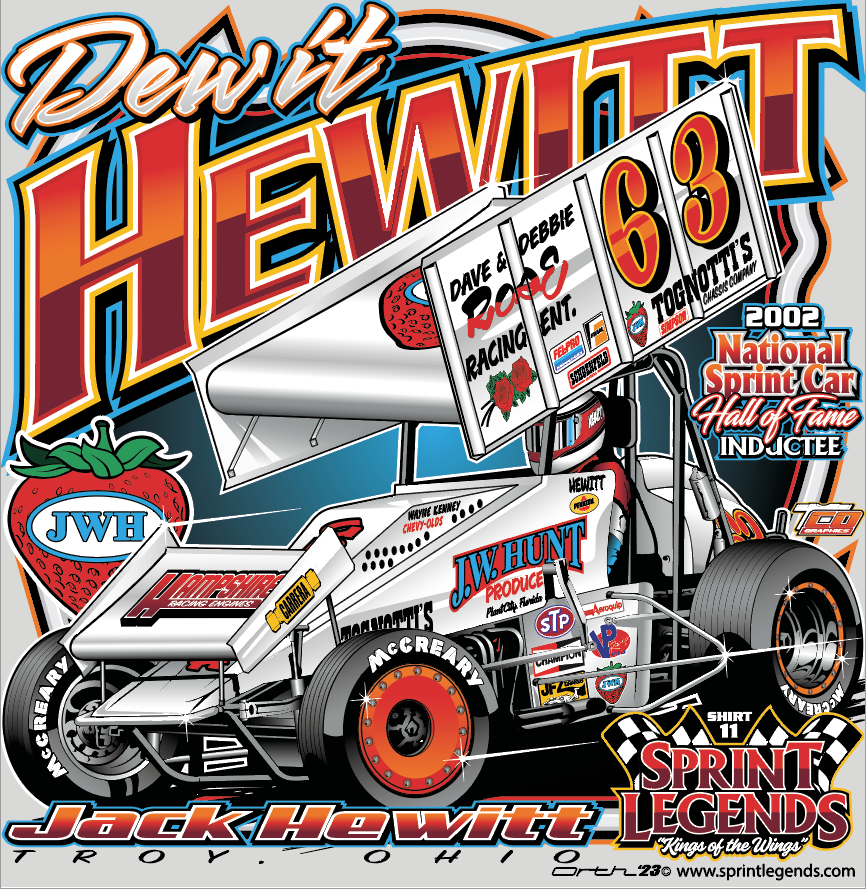 Jack Hewitt #63 J.W. Hunt Produce Sprint Legends T-shirt