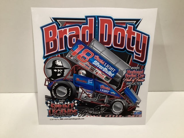 Sprint Legends #18 Brad Doty Coors Light sprint car sticker