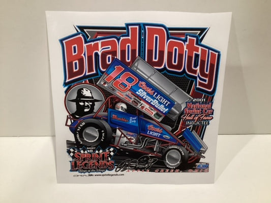 Sprint Legends #18 Brad Doty Coors Light sprint car sticker