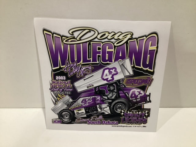 Sprint Legends #4x Doug Wolfgang Speedway Motors sprint car sticker