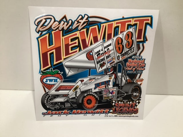 Sprint Legends #63 Jack Hewitt JW Hunt sprint car sticker