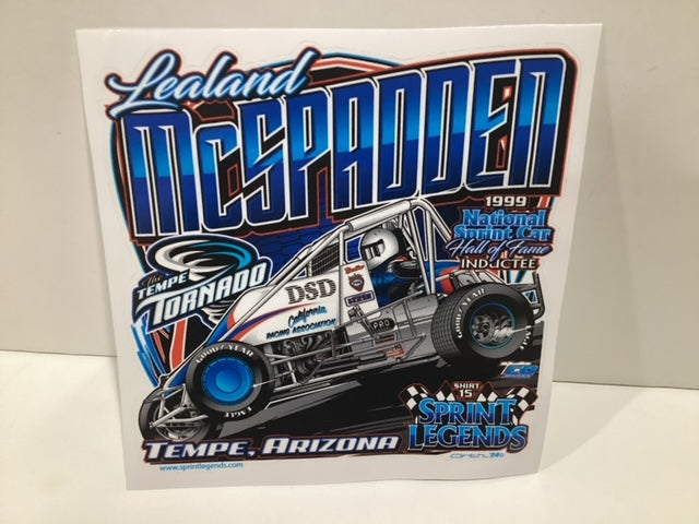 Sprint Legends Leland McSpadden DSD Wingless  sprint car sticker