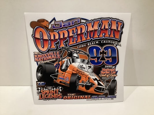 Sprint Legends #99 Jan Opperman Bogar's sprint car sticker