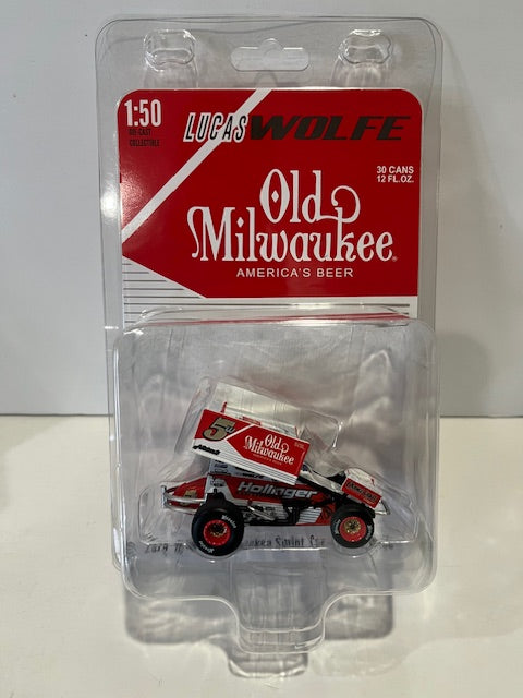 Acme 1/50 2024 #5W Lucas Wolfe Old Milwaukee America's Beer Sprint Car